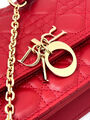 Сумка Christian Dior Handle женский кожа бордовый 152943-4