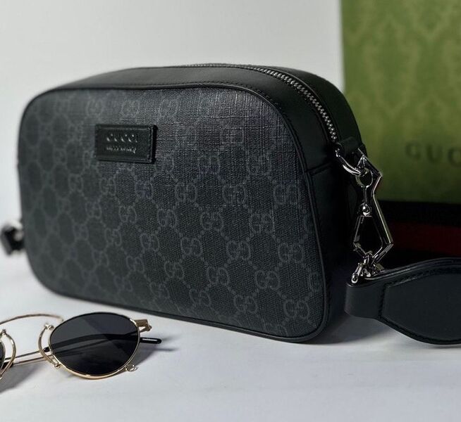 Мужская сумка мессенджер Gucci мужской кожа черный 110744