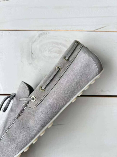 Мужские мокасины Loro Piana мужской замша графитовый 152213-5