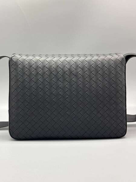 Мужская сумка мессенджер Bottega Veneta мужской кожа черный 42926-2