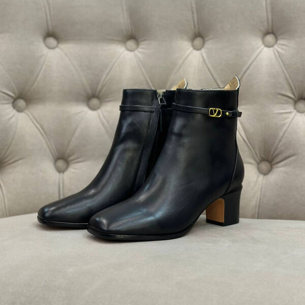 Ботильоны Valentino женский кожа черный 134583-4