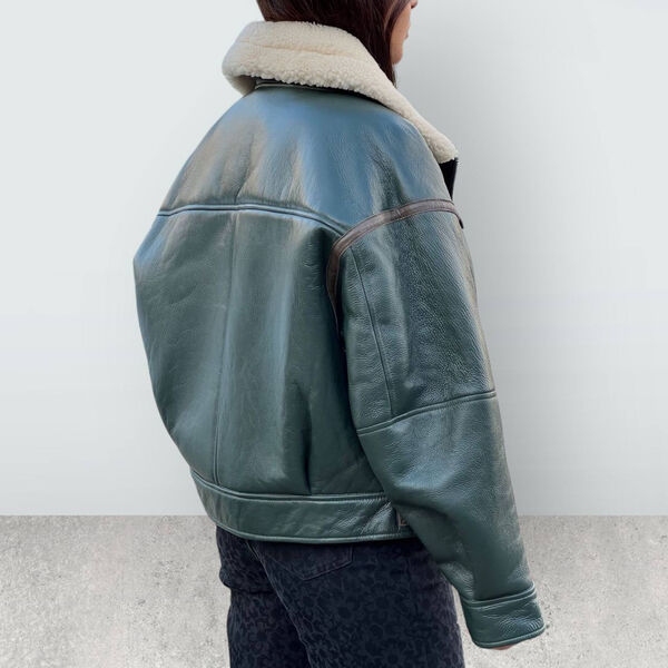 Дубленка Acne Studios женский кожа болотный 166431-2