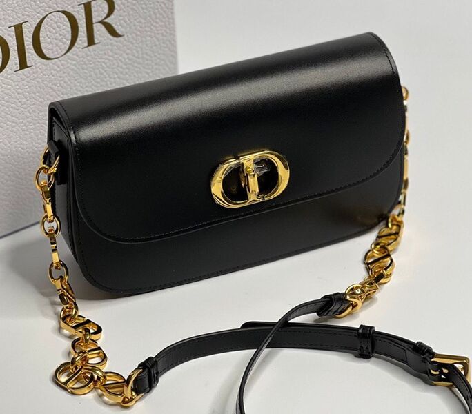 Сумка Christian Dior женский кожа черный 107011