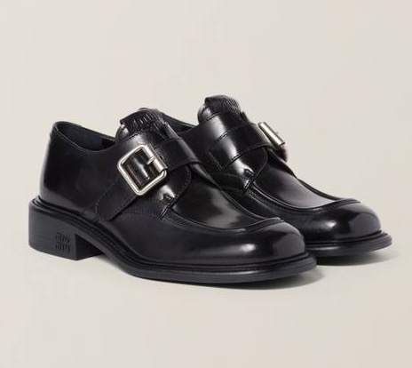 Лоферы Miu Miu женский кожа черный 159847