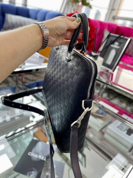 Мужской портфель Louis Vuitton мужской кожа черный 97627-3