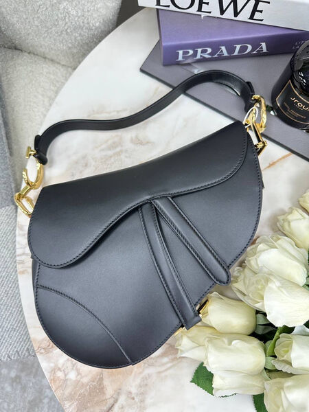 Сумка Dior Saddle женский кожа черный 74392-8
