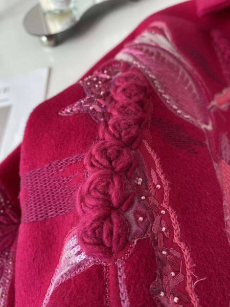 Рубашка утепленная Valentino женский бордовый 135668-3