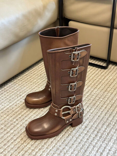 Сапоги Miu Miu женский кожа 125974-6