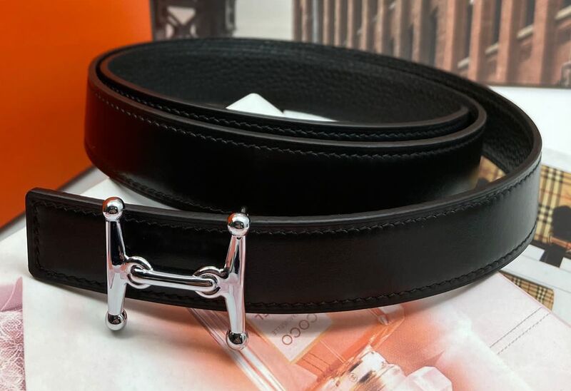 Женский ремень Hermès женский кожа черный 21659