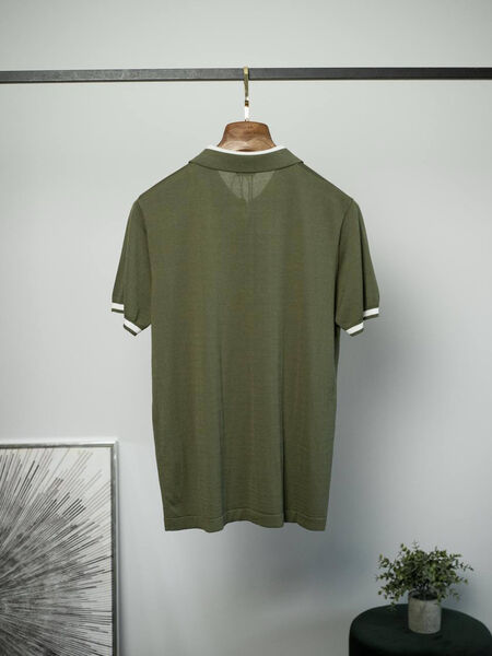 Мужское поло Kiton мужской болотный 191418-2