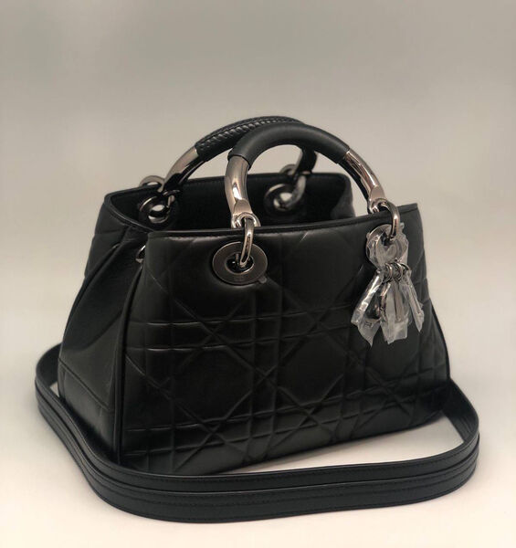 Сумка Christian Dior Lady женский кожа черный 102710-2