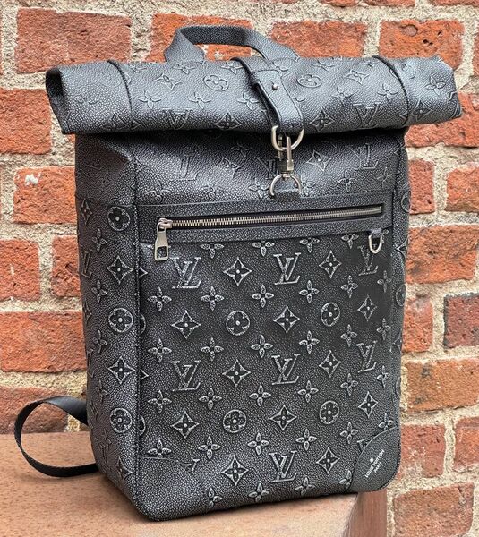 Мужской рюкзак Louis Vuitton мужской кожа черный 134333