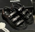 Сандалии Chanel женский кожа черный 151135-1