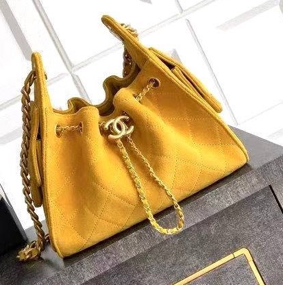 Сумка Chanel женский замша горчичный 189427