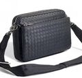 Мужская сумка мессенджер Bottega Veneta мужской кожа черный 150009-1