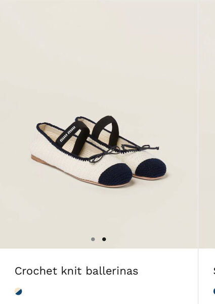Балетки Miu Miu женский текстиль бежевый 154316-3