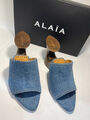 Шлепки Alaïa женский джинса синий 117351-2