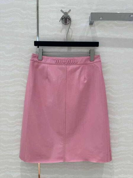 Юбка Miu Miu женский кожа розовый 173146-4