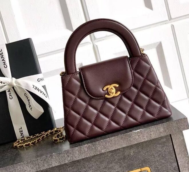 Сумка Chanel женский кожа бордовый 198069