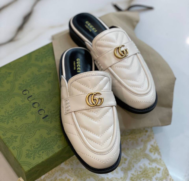 Мюли Gucci женский кожа белый 54762