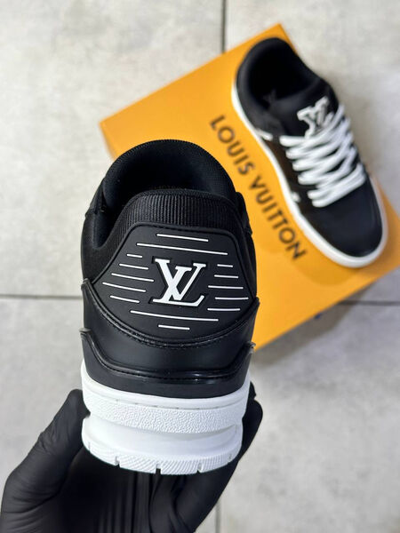 Мужские кроссовки Louis Vuitton мужской кожа черный 168548-5