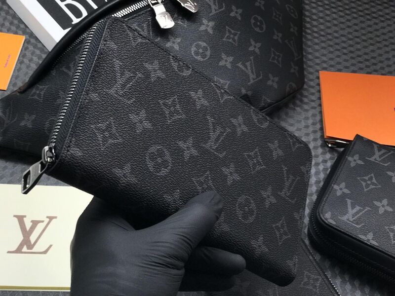 Бумажник Louis Vuitton Zippy мужской канва графитовый 15556-3