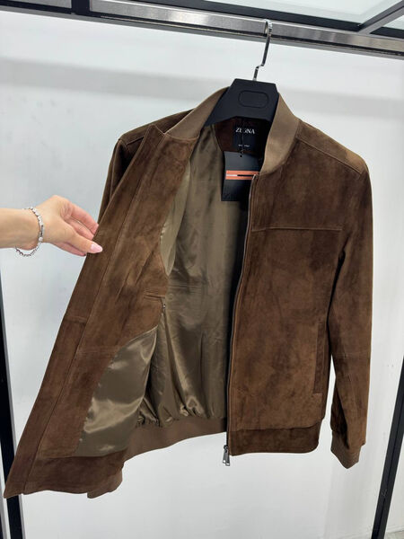Мужской бомбер Zegna мужской замша 193633-2
