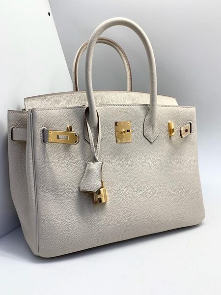Сумка Hermès Birkin 30 ручная работа женский кожа белый 75333-3