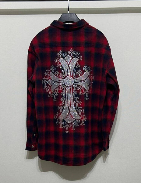 Рубашка Chrome Hearts женский бордовый 156813