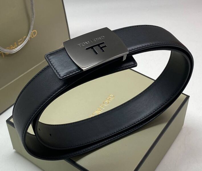 Мужской ремень Tom Ford мужской кожа черный 176190