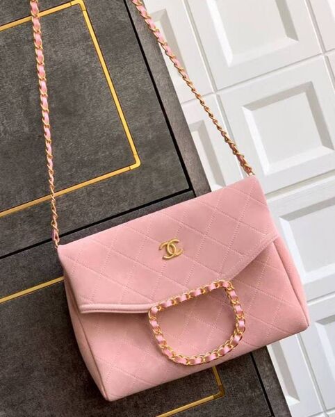Сумка Chanel женский замша розовый 199645