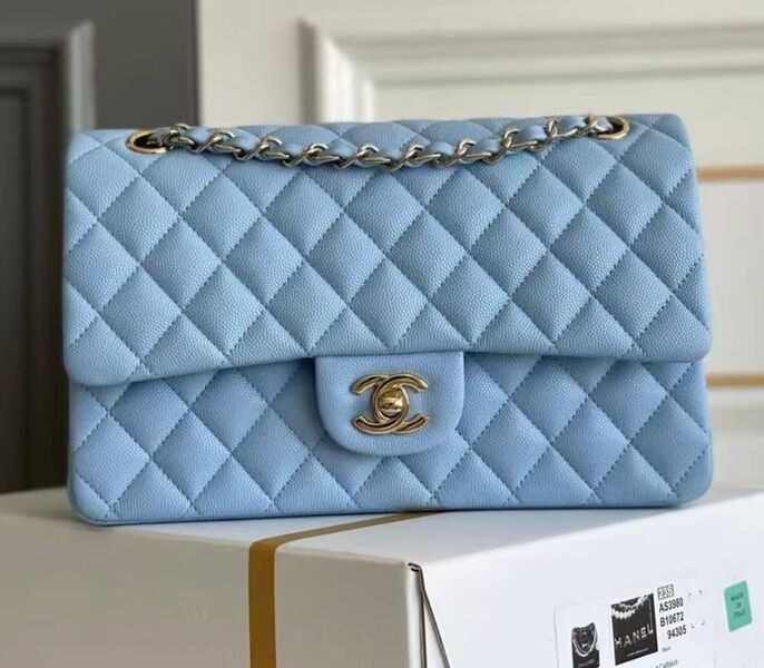 Сумка Chanel женский кожа бирюзовый 189945