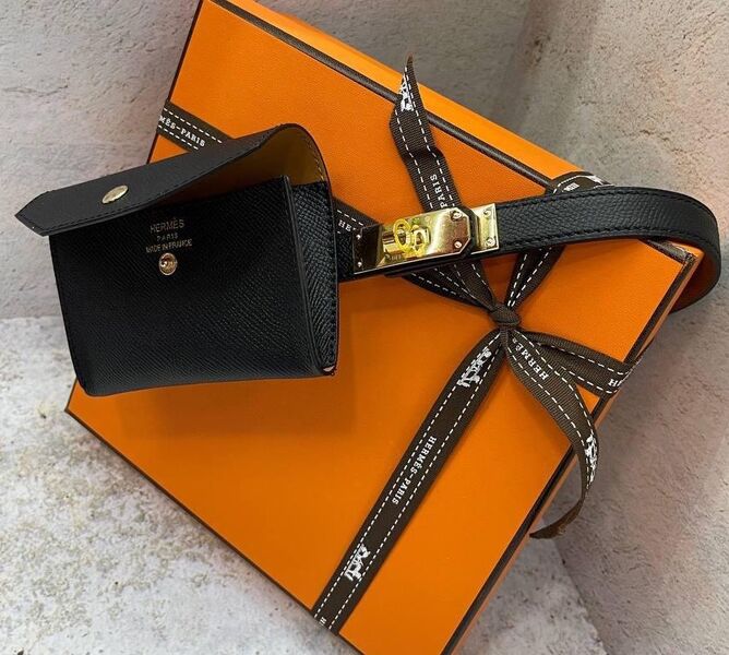 Женский ремень Hermès женский кожа черный 120136