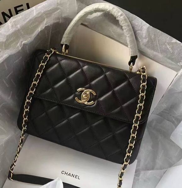 Сумка Chanel женский кожа черный 182080