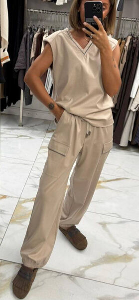 Костюм Brunello Cucinelli женский бежевый 192563-3