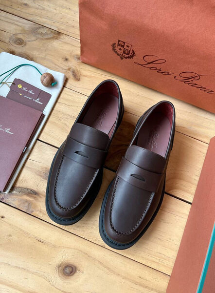 Мужские лоферы Loro Piana мужской кожа 135757-2