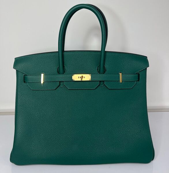 Сумка Hermès Birkin 35 женский кожа болотный 139844