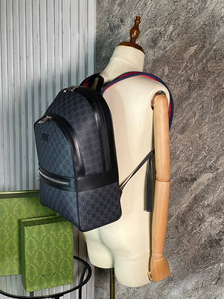 Мужской рюкзак Gucci мужской кожа черный 143070-2