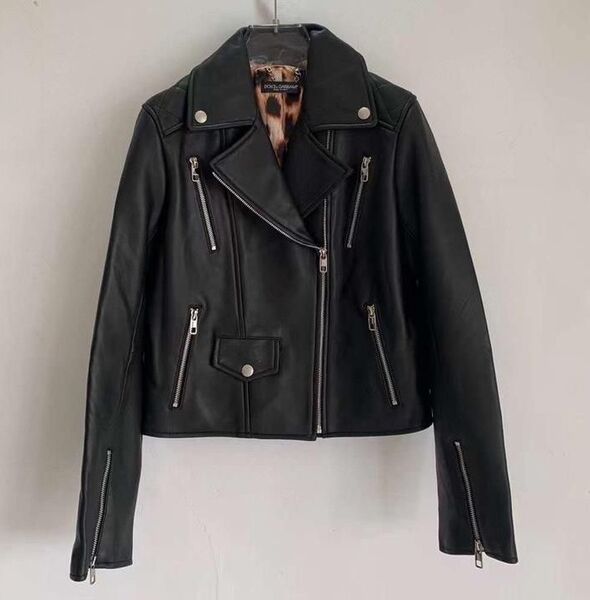 Куртка Dolce & Gabbana женский кожа черный 104672