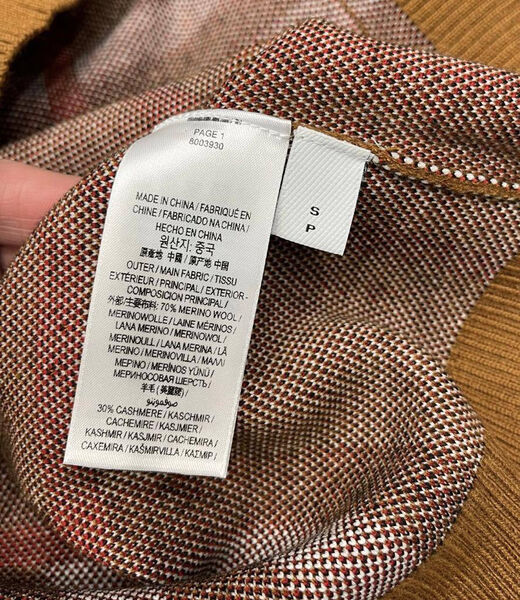 Кардиган Burberry женский вязаная ткань 193055-3
