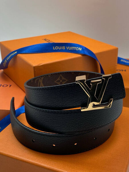 Женский ремень Louis Vuitton женский кожа черный 139064-5