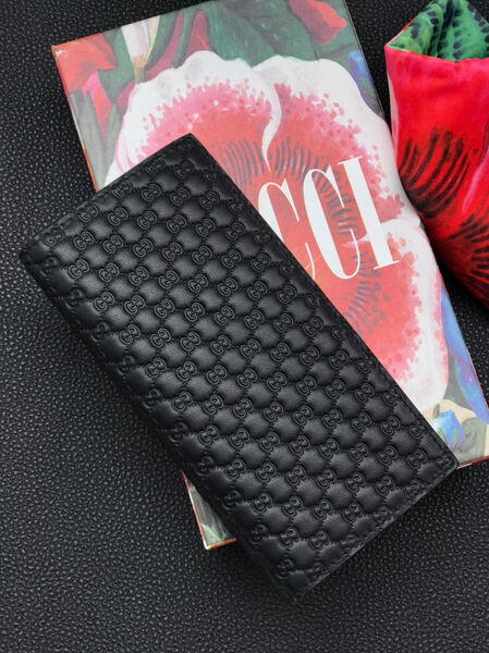 Мужской бумажник Gucci мужской кожа черный 105303-3