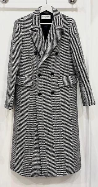 Пальто Saint Laurent женский графитовый 56332