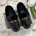 Лоферы Gucci женский кожа черный 92685-2