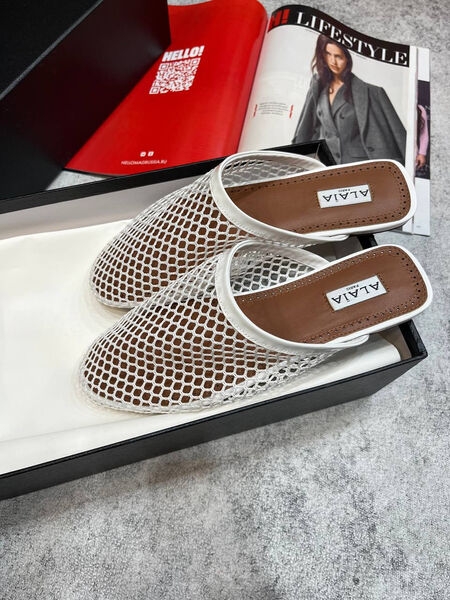 Сабо Alaïa женский кожа белый 154227-4
