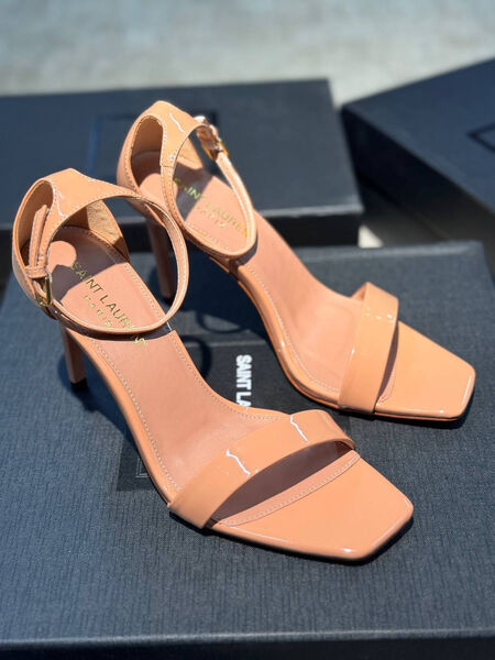 Босоножки Saint Laurent женский кожа оранжевый 191520-2