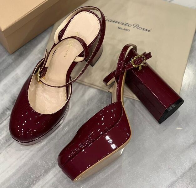 Туфли Gianvito Rossi женский кожа бордовый 116339