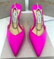 Босоножки Jimmy Choo женский сатин бордовый 12392-1
