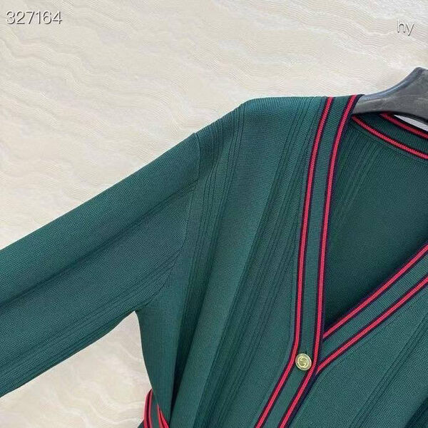 Кардиган Gucci женский вязаная ткань болотный 192333-6