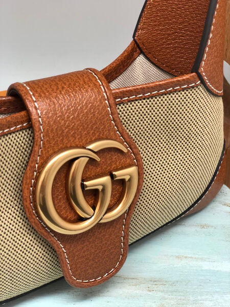 Сумка Gucci женский кожа бежевый 121001-2